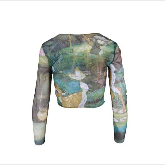 Zara x Disney Bambi Draped Tulle Crop Top - Picture 3 of 7